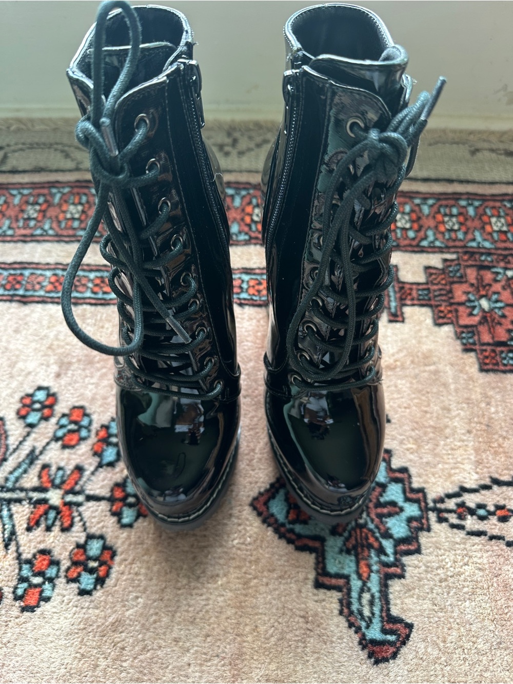 Akira Patent Leather Heeled Boots - Picture 4 of 5